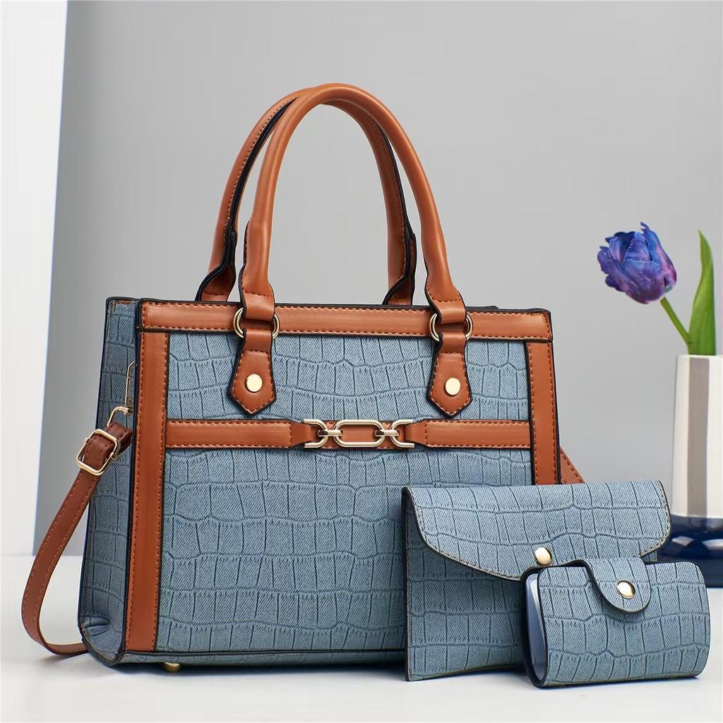 3pcs/set Women Totes with Wallets Large Capacity Handbags Fashion Trend Female Crossbody Shoulder Bags For Leisure Shopping