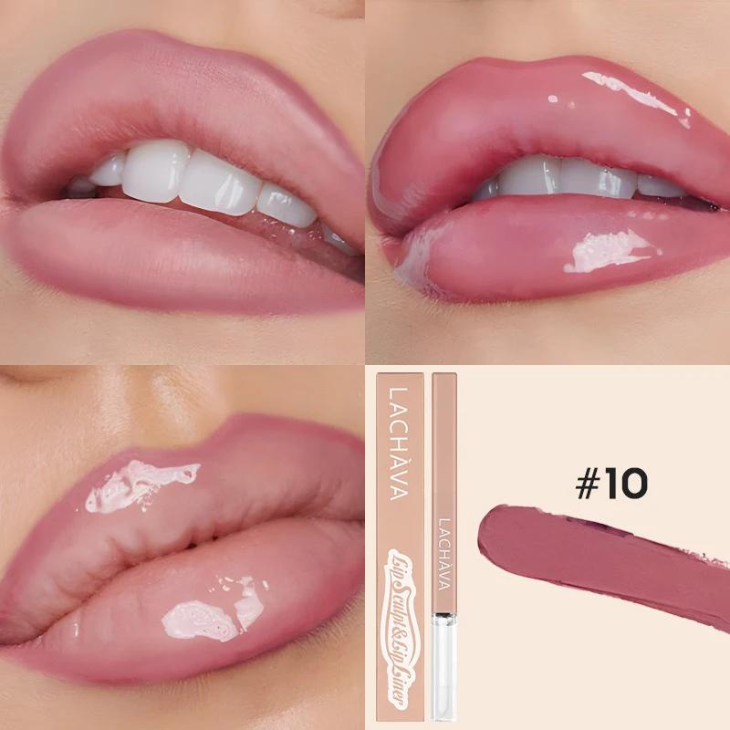 

2 в 1 матовый бархатный карандаш для губ, водостойкий, натуральный, увеличивающий объем губ, контурный прозрачный, глянцевый, масляный, твердая помада для губ, 10 цветов