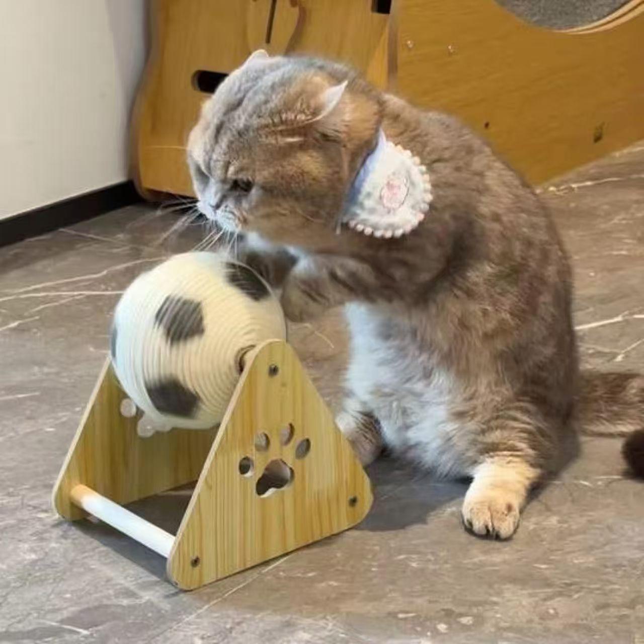 

Игрушка для кошки конопляная веревка кошачий шар-когтеточка вертикальный износостойкий и не оставляет мусор белый