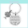 Inspirational Stainless Steel Keychain With Tree Of Life Pendant For Meaningful Gifts