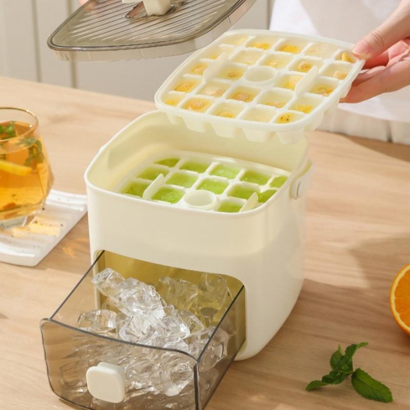 48-Fächer Eiswürfelform Doppelschicht Wiederverwendbar Kühlschrank Eiswürfelbereiter Hausgemachte Eiswürfelform Werkzeug zur Eisherstellung für Zuhause