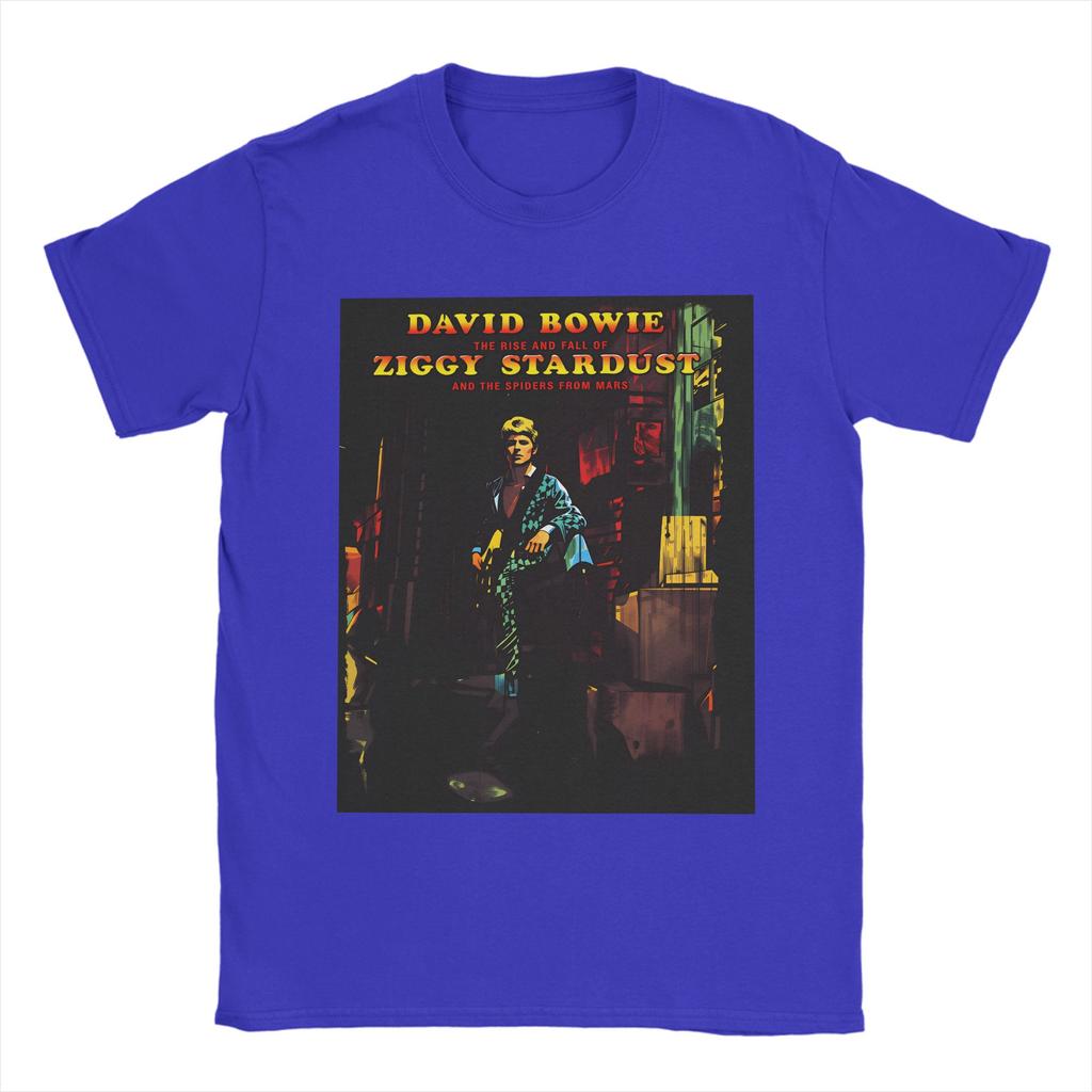 Unisexs TShirt David Bowie Ziggy Stardust Vintage Pure Cotton Tee Shirt Short Sleeve T Shirts Round Neck Tops Classic
