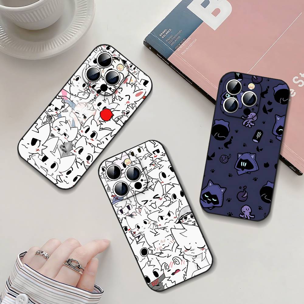 Boykisser Fundas Black Phone Case That Fits For IPhone 17,16,15,11,13,14 Pro Max,Plus,X,Xr,Xs Max,13Mini