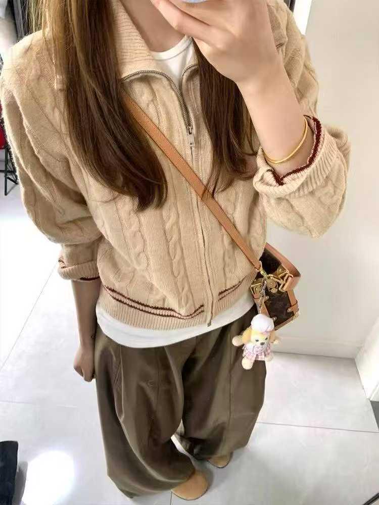 

2025 Korean Style Loose Slimming Knit Cardigan - Versatile Women s Sweater Coat Trend One Size [80-130]