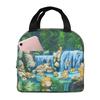 Custom P-Psyducks Insulated Lunch Tote Bag for Women Men Cartoon Resuable Cooler Thermal Bento Box Outdoor Camping Travel