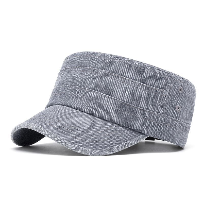 Platt hatt Herr vår sommar sportkeps utomhus solskydd solhatt