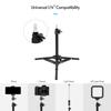 Adjustable Video Light Stand Tripod Stand 2 Section 50cm Payload 1.5KG with Universal 1 4 Inch Interface for Video LED