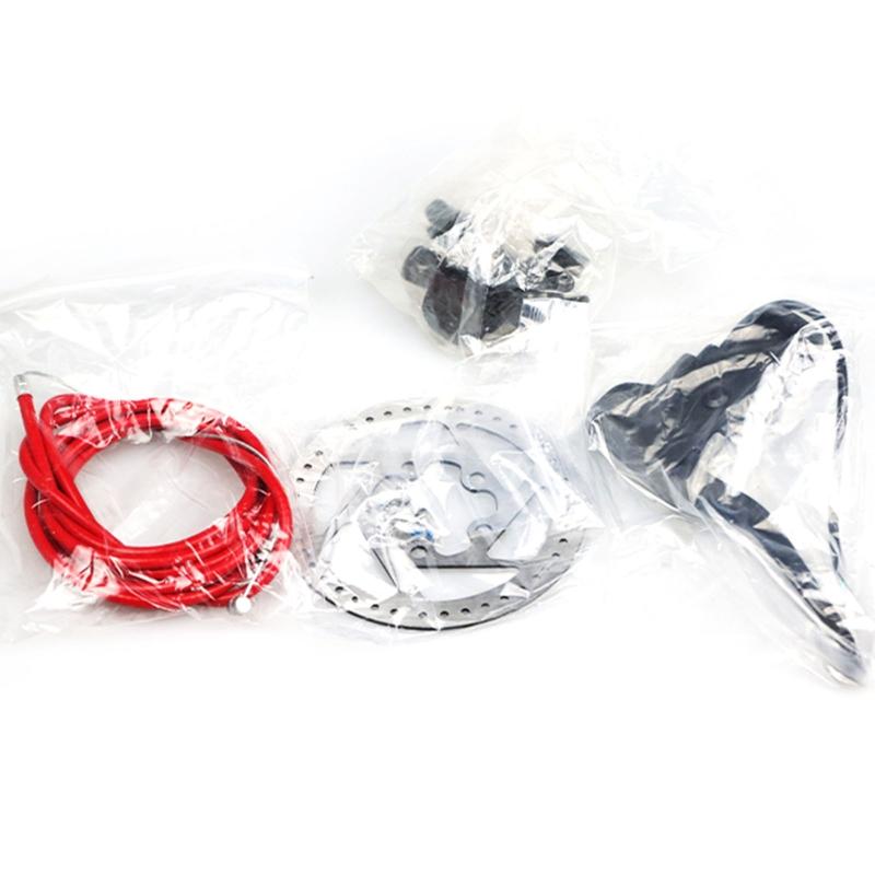 Hamulec Tarczowy Hamulce Rączka Koło Tylne Tarcza 110mm 120mm Linka Hamulcowa 1900mm do Roweru Elektrycznego M365