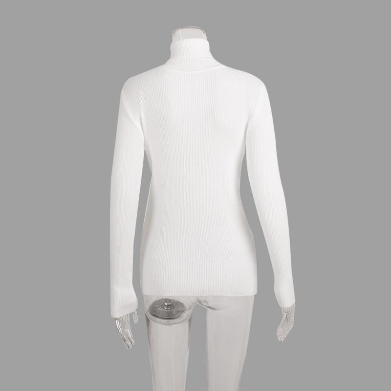 Herbst- und Winterstrick-Temperament Slim Rollkragenpullover Unterhemd, lässiger All-Match warmer und bequemer Pullover