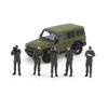 XCARTOYS 1/64 Beijing BJ80 Bewaffnete Polizei Öffentliche Sicherheit Eisenreiter Set Autos Legierung Druckgussmodell Kinder Weihnachtsgeschenk Spielzeug für Jungen