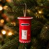 Mini Mailbox Ornament Red Holiday Decor Vivid for Wreath