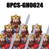 Medieval Military Europe King Soldier Figures Building Blocks Castle Lion Knight Sword Infantry Weapon Warrior Bricks Toys Gifts