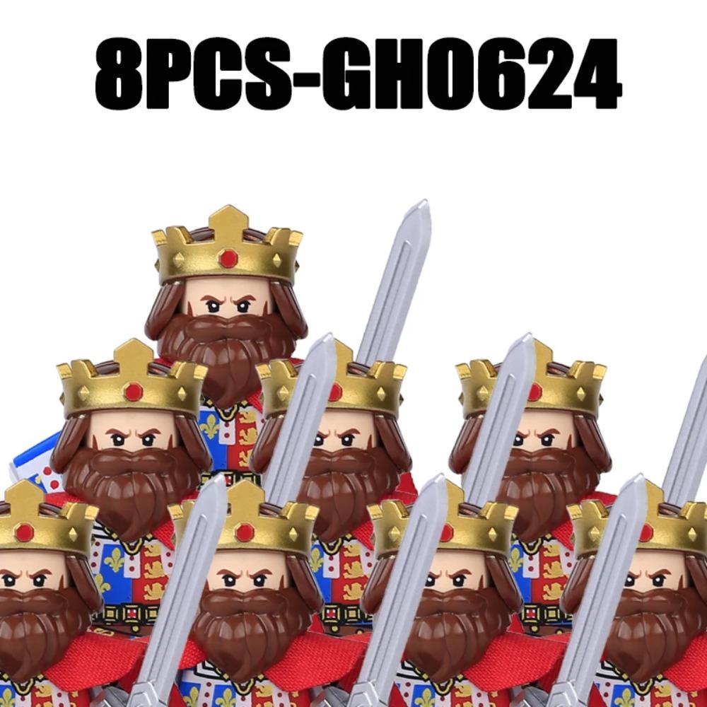 Medieval Military Europe King Soldier Figures Building Blocks Castle Lion Knight Sword Infantry Weapon Warrior Bricks Toys Gifts