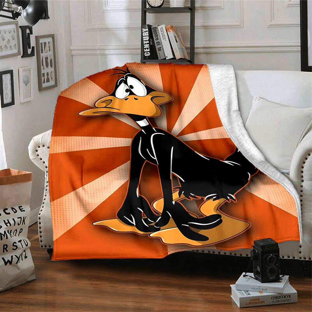 Daffy Duck Action Flannel Blanket Super Soft Warm Cozy Blanket For Sofa Bed Office Travel Allseason Home Decor Gift
