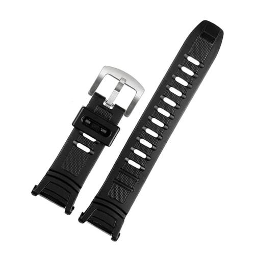 Small Shop Resin Silicone Watch Band for Casio PROTREK 3206, 3135, PRW-1500, PRG-130Y, PRW-1500Y, 26*18mm Strap, Men's Rubber Watch Band, Bracelet (Bl
