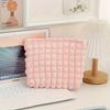 Pink Ins Style Three-Dimensional Cloud Bubble Grid Cosmetic Bag Portable Clutch