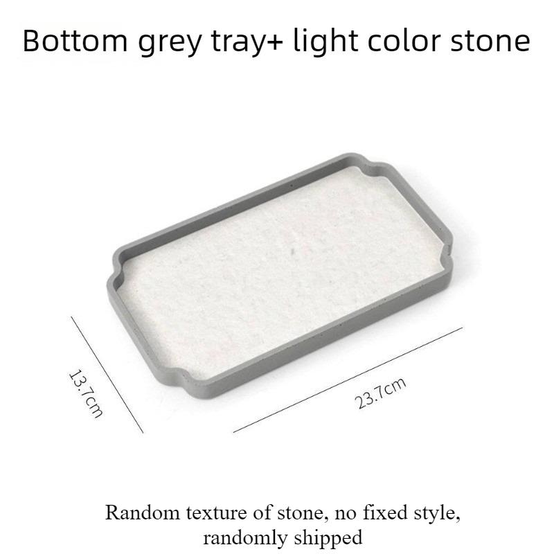 Stone Tray Luxury Rectangular Cement Storage Trays Removable Perfume Tray Multifunction Organizers Trays Modern Decoration