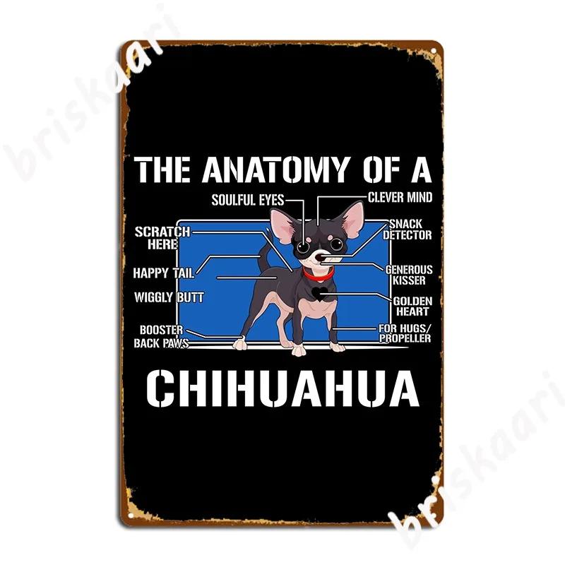 

Anatomy Of A Chihuahua Poster Metal Plaque Club Party Bar Cave Custom Painting Décor Tin Sign Posters 20x30cm