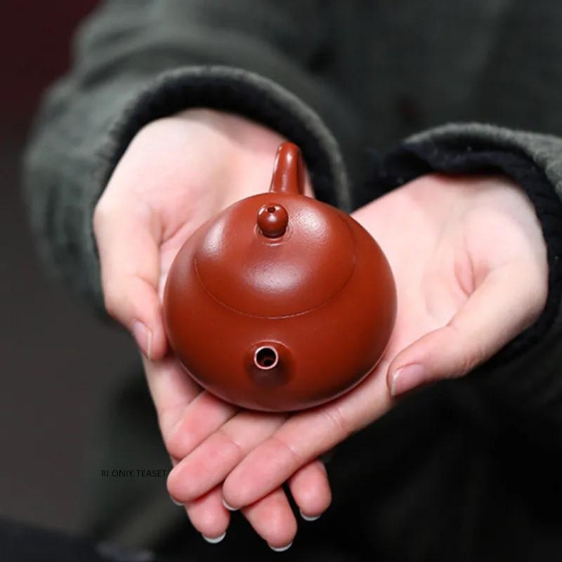 90ml Yixing Purple Clay Teapot Famous Handmade Small Capacity Tea Pot Beauty Tea Infuser Kettle Chinese Zisha Tea Set Gifts