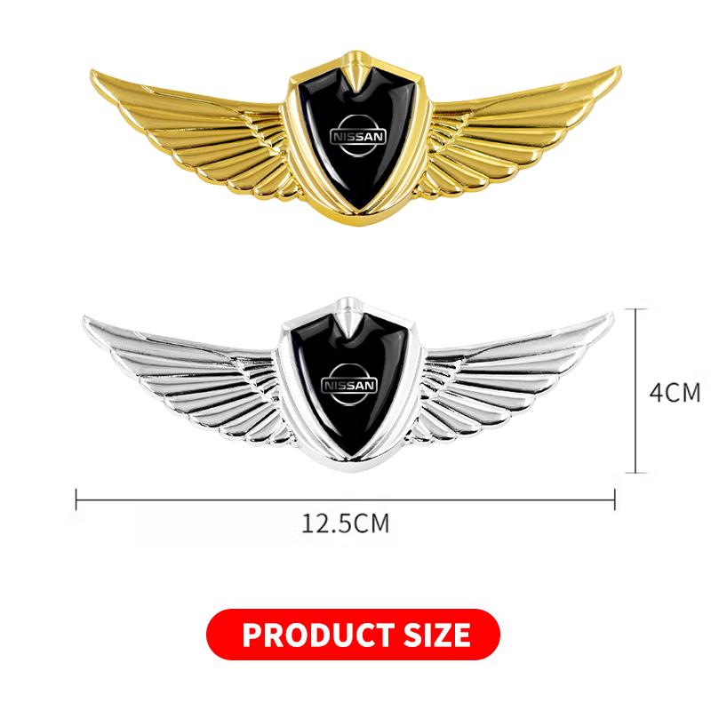 Neues 3D-Flügel-Metallschild-Logo Metallaufkleber Dekorieren Autozubehör Für Nissan Qashqai X J10 J11 Trail Tiida Juke Teana Pulsar