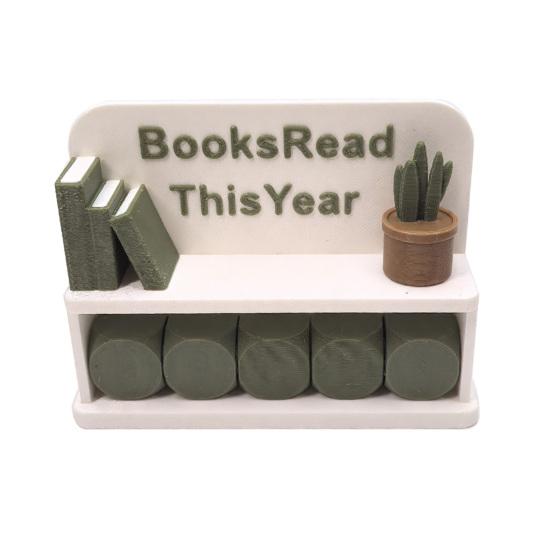 Yousheng Book Read This Year Counter 3D Reading Challenge Tracker Sign Bookish Gifts for Book Lovers Librarian Reader Table Shelf Bookshelf Decor