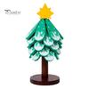 Heat Resistant Pad for Instant Pots Tree-Shaped Wooden Trivets with Storage Stand, Collapsible Rustic Table Protector Dining Pot Holders, Anti