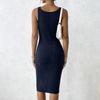 Women's Fashion Color Sleeveless Dress