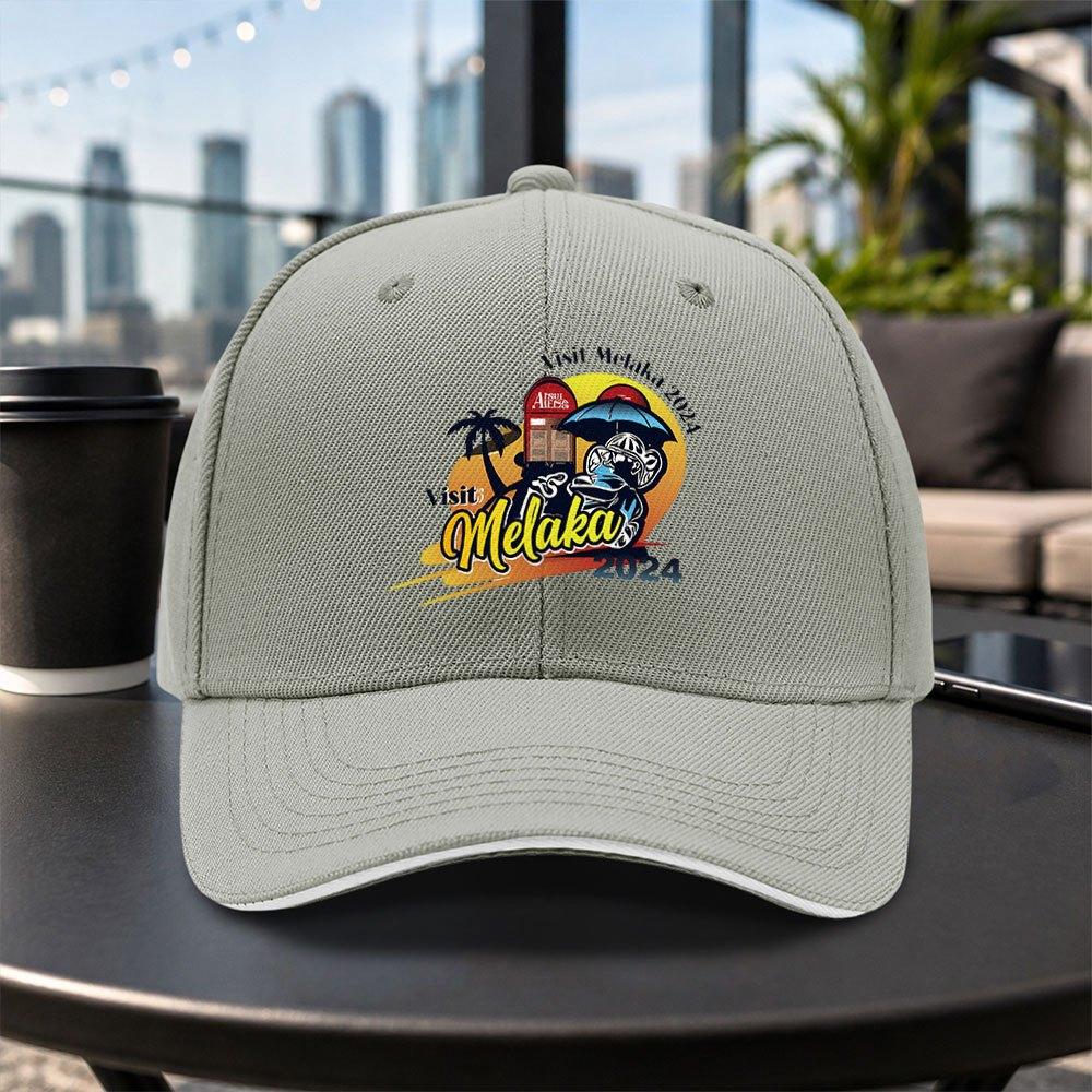 Malacca Travel 2024 Sandwich Baseball Cap Unisex Adjustable Duckbill Hat Lightweight Casual Outdoor Hat Multicolor