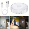 Induction Night Light USB Charging Circular Light with Magnetic Suction Staircase Light Suitable for Wardrobe Corridors