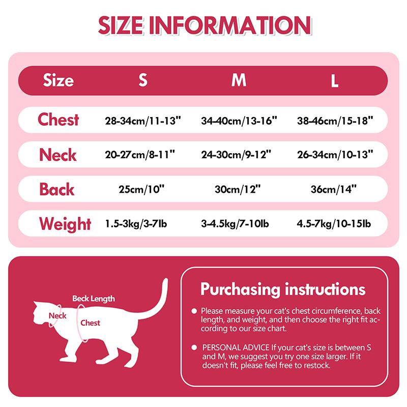 Breathable Soft Nylon Cat Recovery Suit Highly Elastic Ice Silk Anti-licking Adjustable Kitten Surgical Vest Cosas Para Gatos