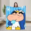 Shinchans Sleep Cartoon Blanket Cover Coral Fleece Plush  Super Soft Throw Blankets For Outdoor Travel Bedroom Quilt