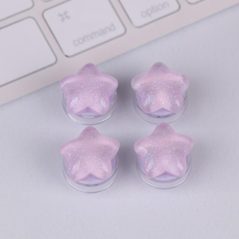 4Pcs Cute Star Keycaps Sweet Translucent Girl Personalized Gift Key Cap For Mechanical Keyboard Accessories