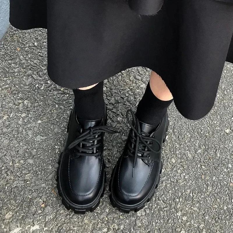 Black Chunky Platform Heels Mary Jane Shoes Lolita Platform Shoes Oxfords Women Student Girls Kawaii Pumps Shoes for Women