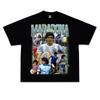 Maradona Big Face Print Men T-shirts Oversized Y2k Casual Cotton Street Hip Hop Short Sleeve Male Top Breathable Comfort Clothes