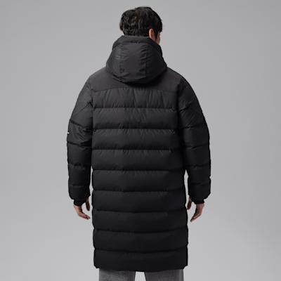 Men's Jordan Flight Down Jackets Men's Black/Black/Black Hooded (Non-detachable) Moderate