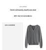 Women's 100% Pure Cashmere Knitwear: Autumn/Winter Half-Open Collar, Multi-Button Base Layer Top