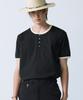 SSY Henley Neck Concho Ringer Tee Black