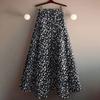 Damen Sommer High-Waist Vintage Elegant Blumenmuster Lang Maxi Rock