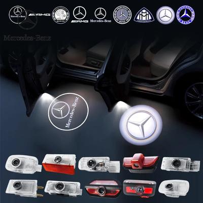 C200 E300 Hot 2026 For Benz 2PCS LED Car Door Logo Projector Lamps Welcome Light for Mercedes Benz Maybach W204 W205 W211 W21 C2