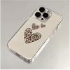 Leopard Print Heart Case for iPhone 13/14 Pro and 15/16/17 Pro Max