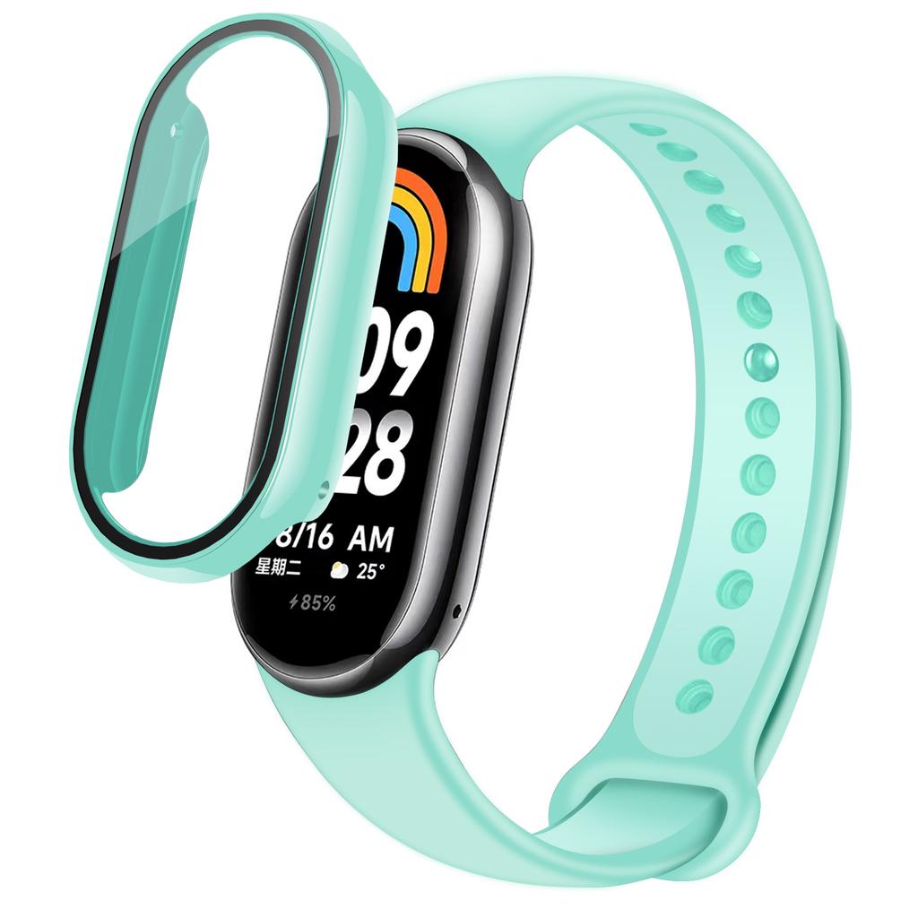 PC Case+Tempered Glass For Xiaomi Mi Band 8 Cover Shockproof Full Hard Screen Protector correa For Xiaomi Mi Band8 Accessories