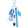 Abzeichenclip Ausziehbarer Kugelschreiber Set 6-in-1 Multifunktions Permanentmarker