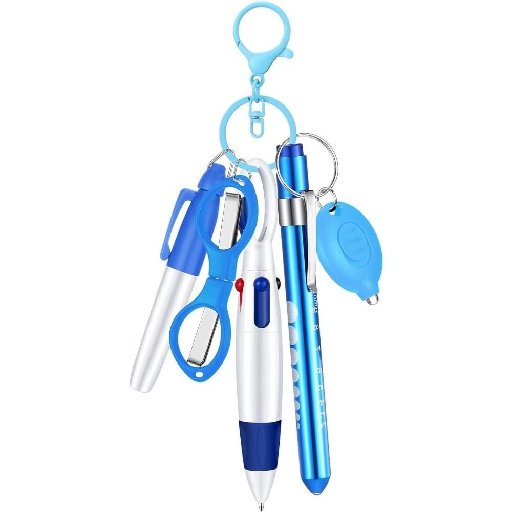 Abzeichenclip Ausziehbarer Kugelschreiber Set 6-in-1 Multifunktions Permanentmarker
