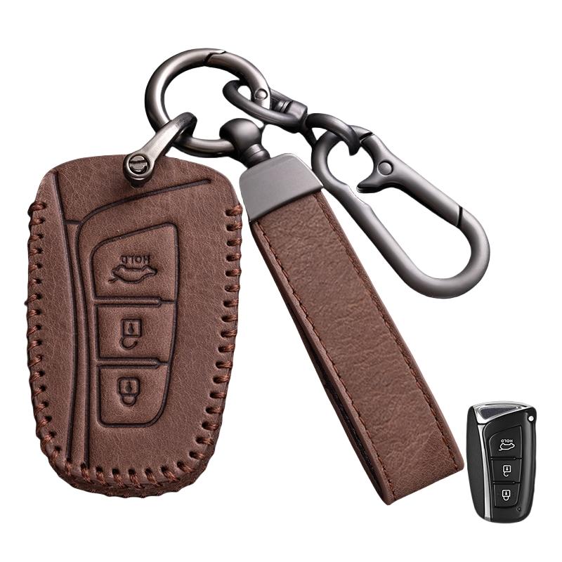 

Car Remote Key Case Cover Holder Fob For Hyundai Grandeur Hg Sedan Santa Fe 3Dm Grand Santafe Ix45 Equus Azera Genesis G80 For Kia
