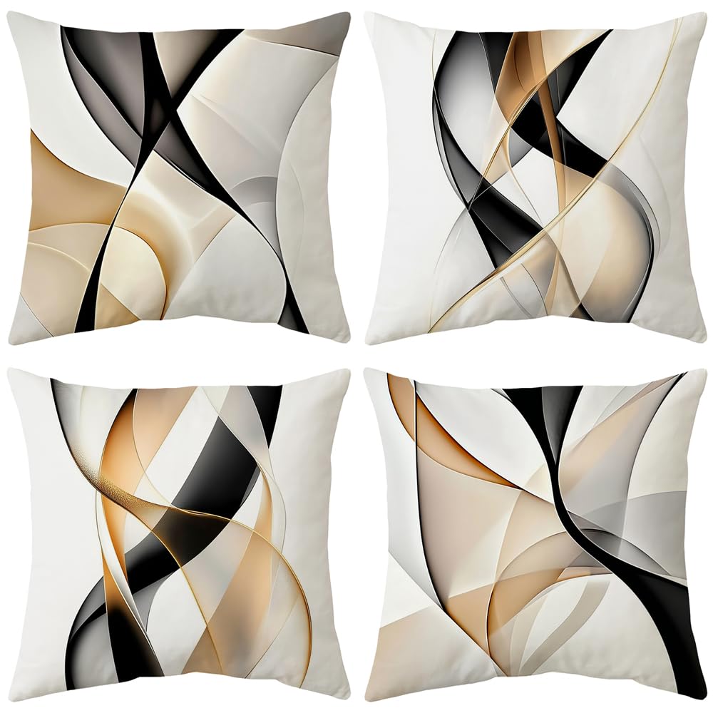 4Pcs Watercolor Floral Wildflower Ink Wash Printed Pillow Cover Polyester Cushion Case 2D Flat Printing Pillowcase Zen Vibe