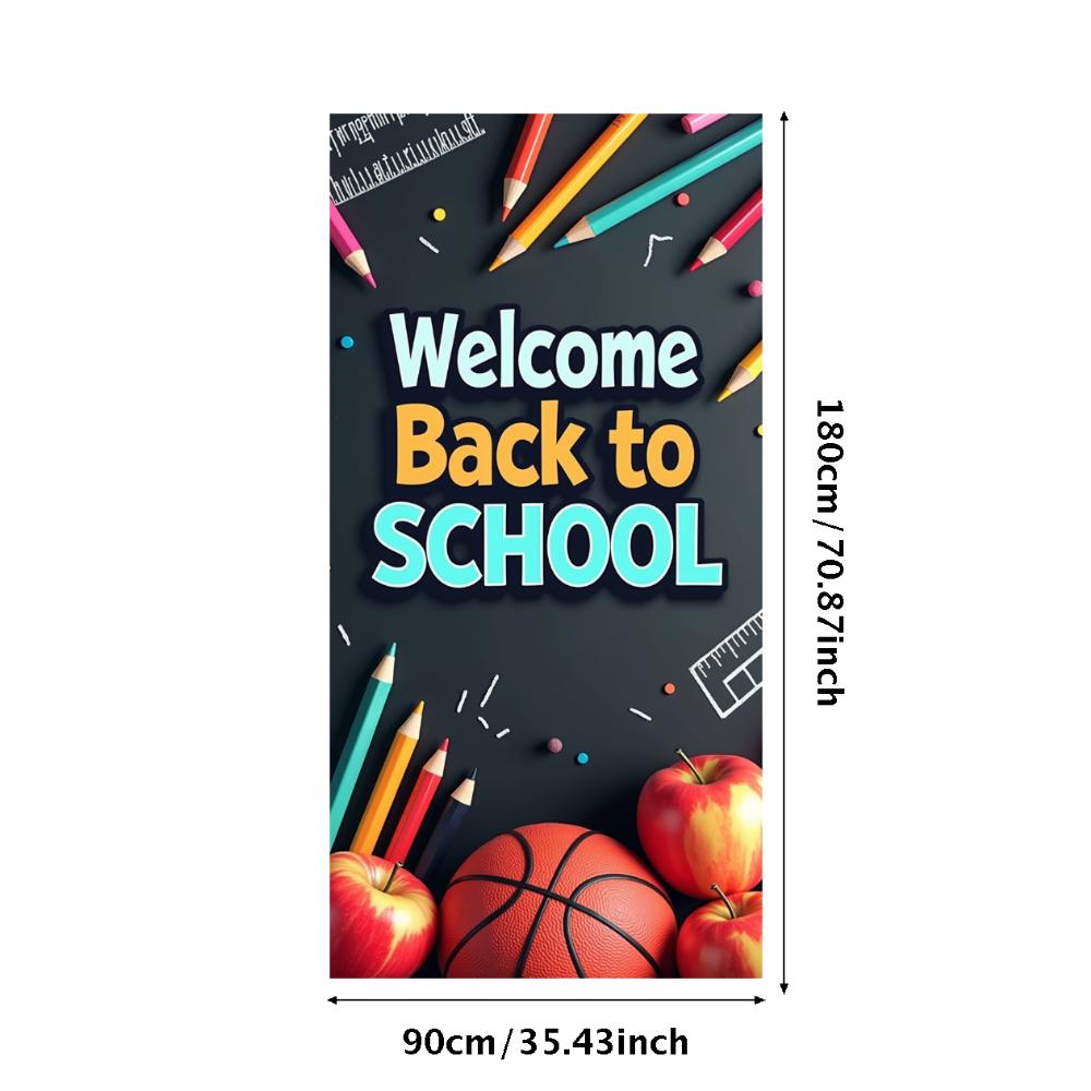 Willkommen zurück zur Schule Banner Hintergrund für Klassenzimmerdeko Kinder Schulfest Veranstaltung Hintergrunddekorationen Foto-Requisiten