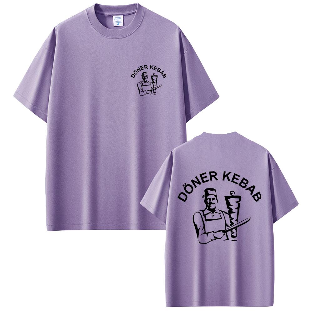 Doner Kebab Funny Graphic T-shirt Unisex Women 100% Cotton Oversized Short Sleeve T Shirt Summer Casual Oversized Unisex Streetwear