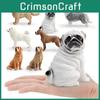 Welpenfiguren-Set PVC Golden Retriever und Border Collie Haustierhunde-Modelle mit authentischem Aussehen für Kinder zum Lernen und Dekorieren