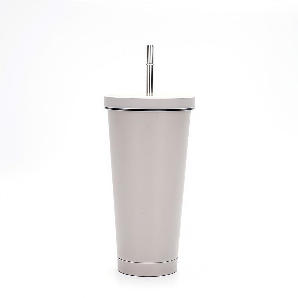 500ml Thermal Mug 304 Stainless Steel Double-Layer Vacuum Insulated Thermos Water Bottle Portable Coffee Cup with Straw