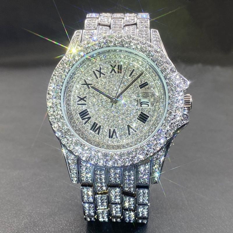 MISSFOX Mens Quartz Watch Luxury Calendar Gold Fashion Wristwatch Gentlemen
